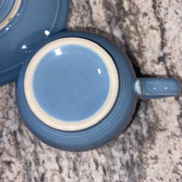 Fiestaware Cup & Saucer Set - Periwinkle, circa 1998 - Picture 5 of 6